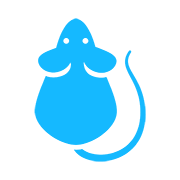Mouse icon graphic in blue